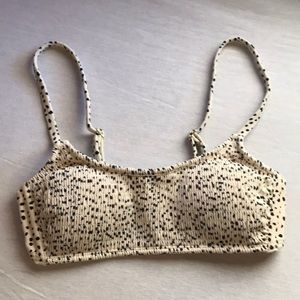 NWOT Dalmatian Print Bandeau Swim Top